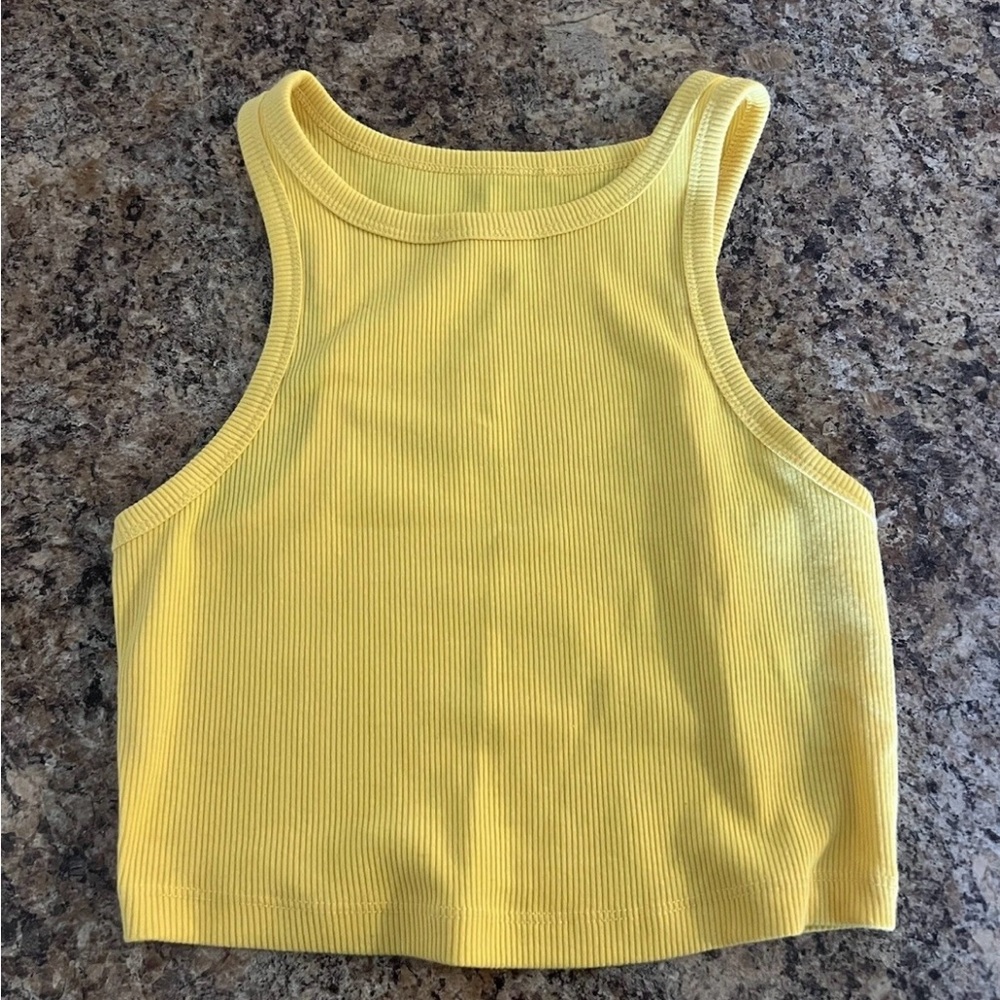 Wild Fable Yellow Sleeveless Crop Tank Top Size XS